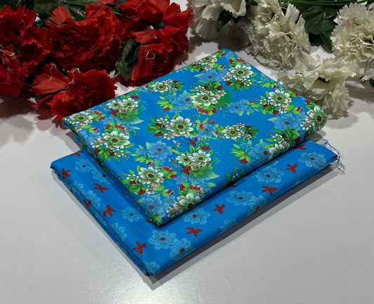 POLO  COTTON 2PC FLORAL PRINT'S 3D